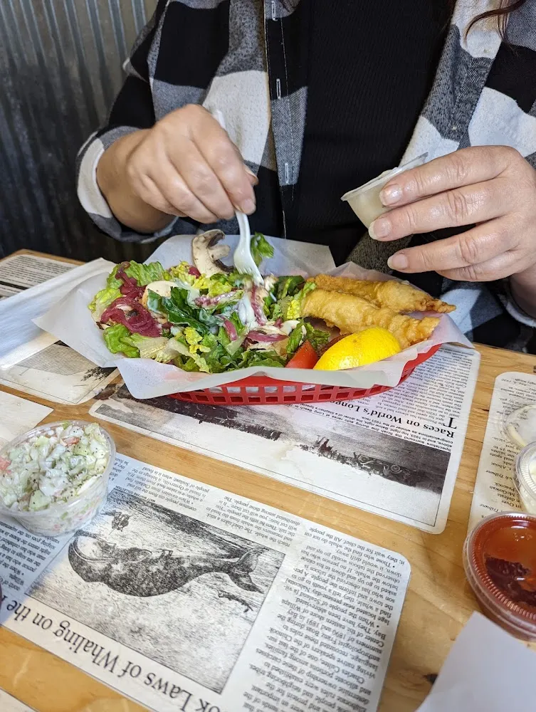 2 Piece Halibut and Salad