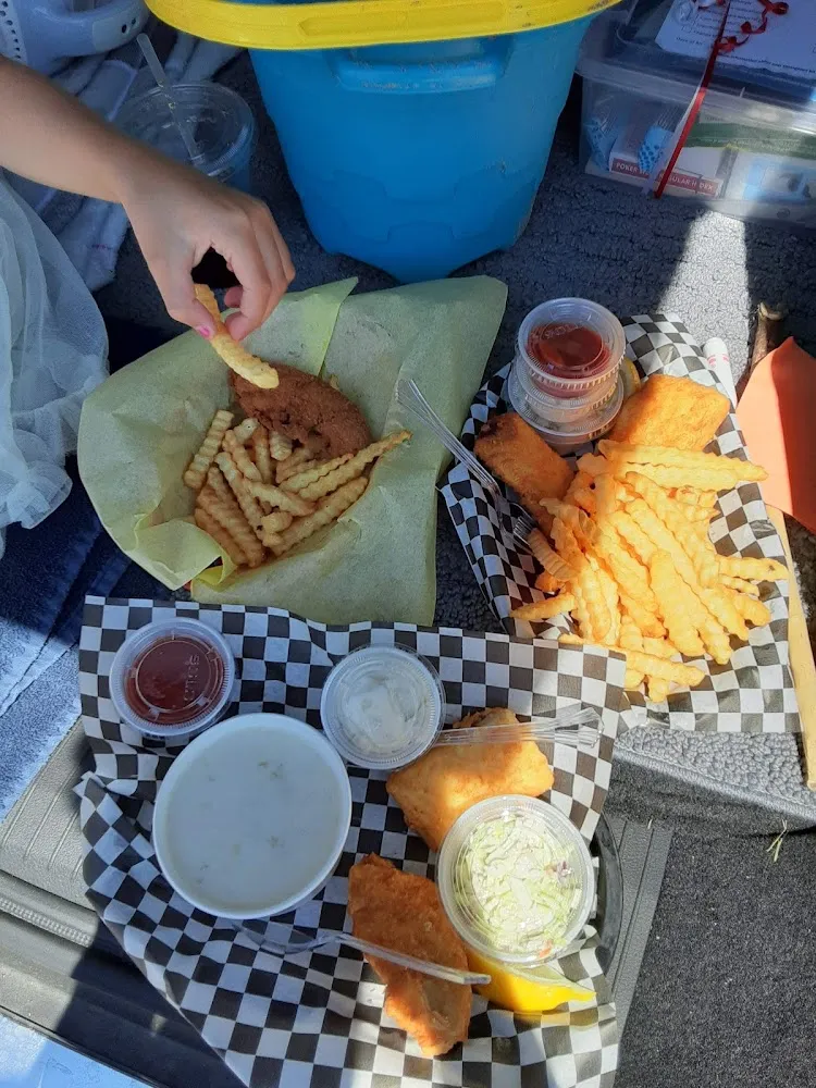 Halibut Fish N Chips Clam Chowder